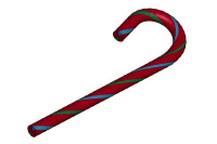 Festive FEA: Drop Testing a Candy Cane with Ansys LS-Dyna