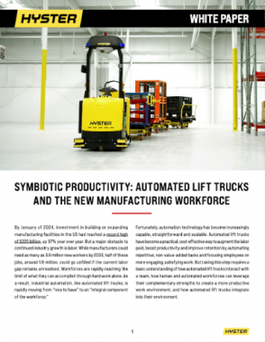 Automated Lift Trucks and the New Manufacturing Workforce